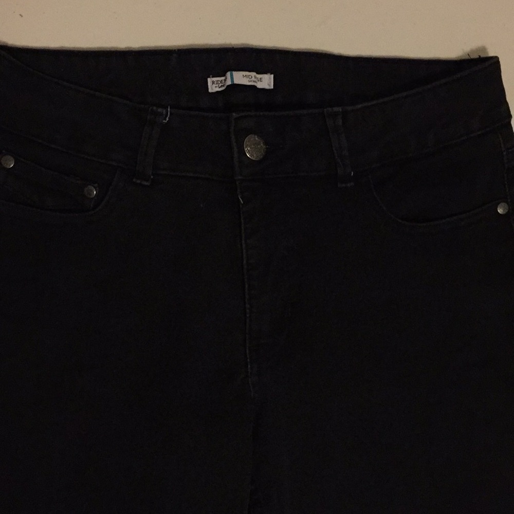 Lee Riders Midrise Skinny Black Psnts Size 14 P